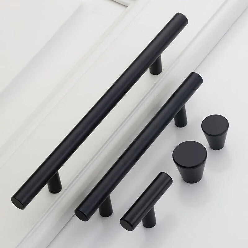 Pangu Precision Cabinet Door Long Strip Handle, Simple Modern Drawer Wardrobe Door Handle, 6808-320 Hole Spacing, Black