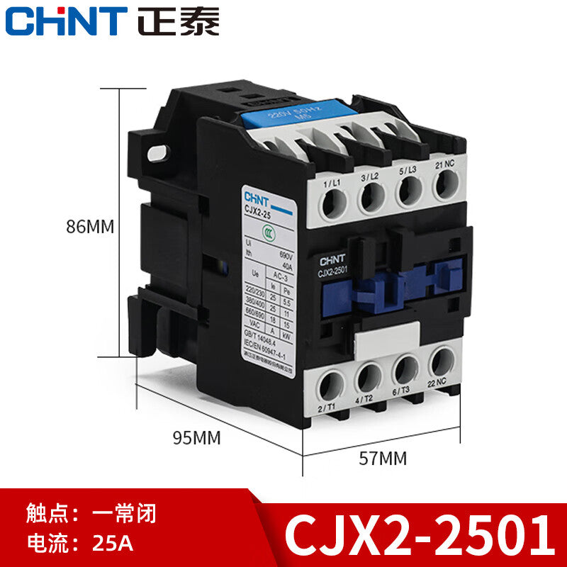 Chint CJX2-2501 380V AC Contactor 25A Relay