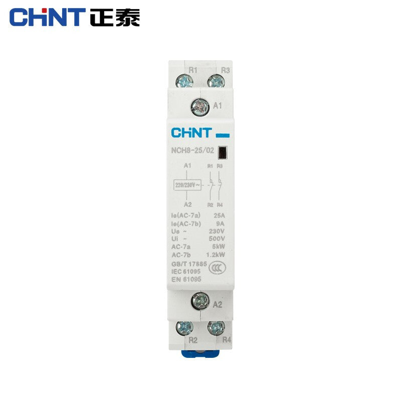 Chint (CHNT) NCH8-25/02-220/230V small single-phase AC contactor 220V rail type