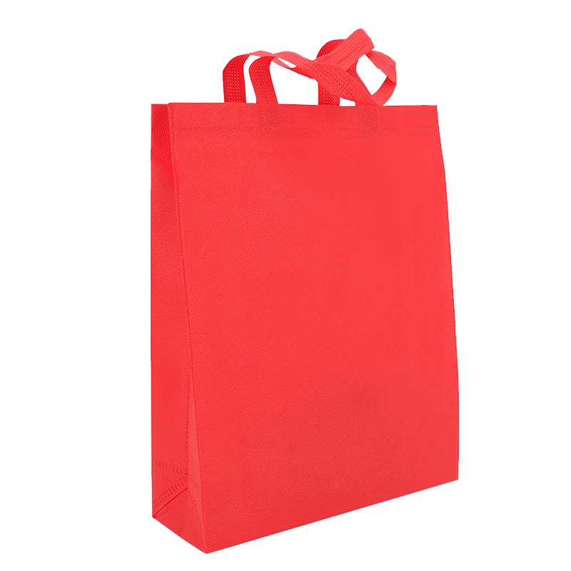 Bingyu Non-woven Tote Bag, Takeout Packaging Bag, Shopping Bag, Printed Logo Advertising Bag, Red, 35*41*12, Vertical Style, 10 Pieces, BYDZ-5