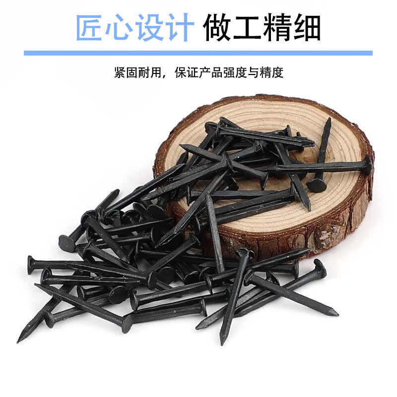 Steel Crafts Shoe Nails, Black Small Iron Nails, National Standard Quality, Shoe Repair Nails, Small Mini Nails, Plywood Nails, Leather Nails [Beijing Delivery] #25 (1 jin pack)