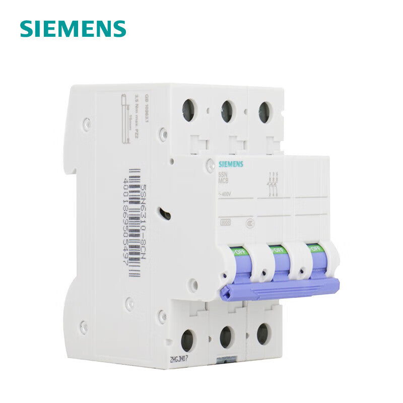 Siemens 5SN6316-7CN Type C 16A 3P 6KA Circuit Breaker