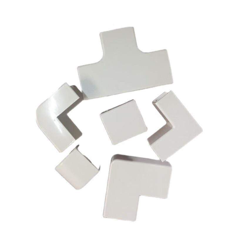 Deqi PVC cable tray accessories, flat indoor surface-mounted cable tray elbow, 39*19 internal angle.
