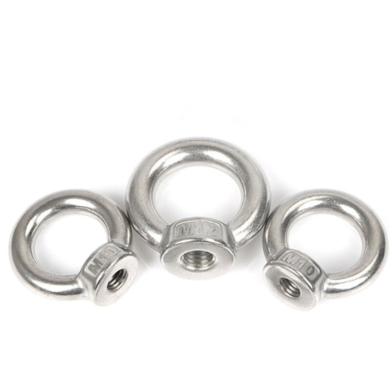 Jing Shi 304 Stainless Steel Eye Nuts, Ring Nuts and Seals, M10, Unit: Piece CF112