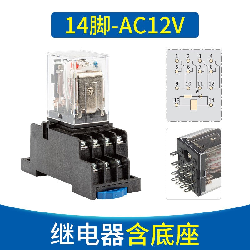 Chint (CHNT) JZX-22F-D-4Z-CA-AC12V--CZY14A small intermediate relay 14-corner relay AC12V