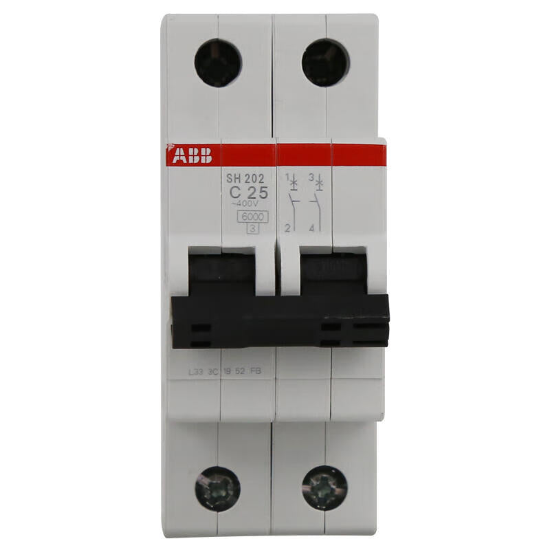 ABB SH202-C25 Miniature Circuit Breaker 25A 2-Pole C-Characteristic