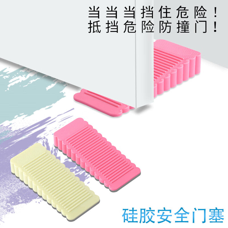 XUTE Rubber Door Stoppers, Anti-collision Door Stoppers, Door Stoppers, Door Block Fixers, Transparent *2