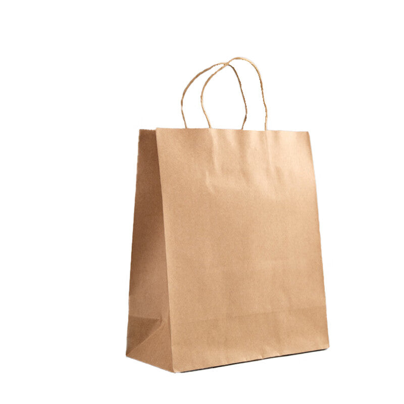 Masford Kraft Paper Bags for Takeout, Packaging, Gifts, Clothing, and Shopping. Bag dimensions: 28cm (height) x 28cm (width) x 15cm (side). (20 bags)
