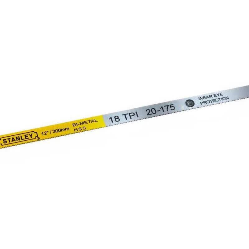 Stanley 18-tooth bimetal saw blades, 12 inches (x100), 100 blades/box; 20-175