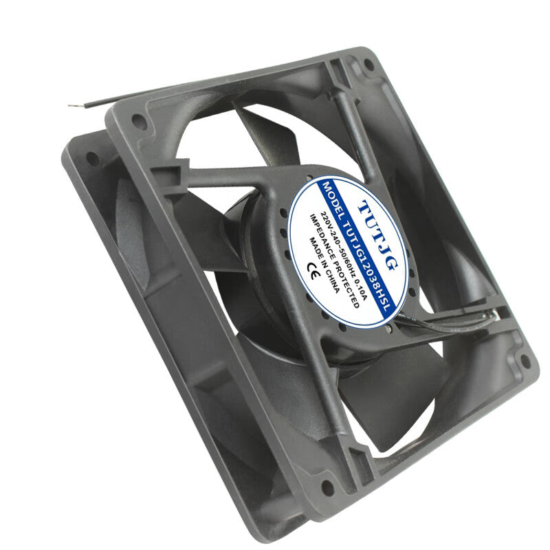Tuten supporting small cabinet fan size is 120*120. Different purchase batches have different labels.