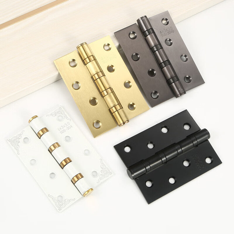 Thousand-speed wheel stainless steel casement hinge, 4-inch 3.0mm casement hinge with brushed silver finish, 2 mounting screws.