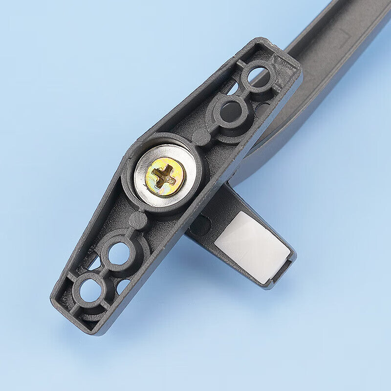 Deyu Window Handles, Type 50 Zinc Alloy Single-Point Casement Window Handle, Outward-Opening Window 7-Shaped Window Lock, Curtain Wall Hanging Window Handle, Dark Gray Left Handle