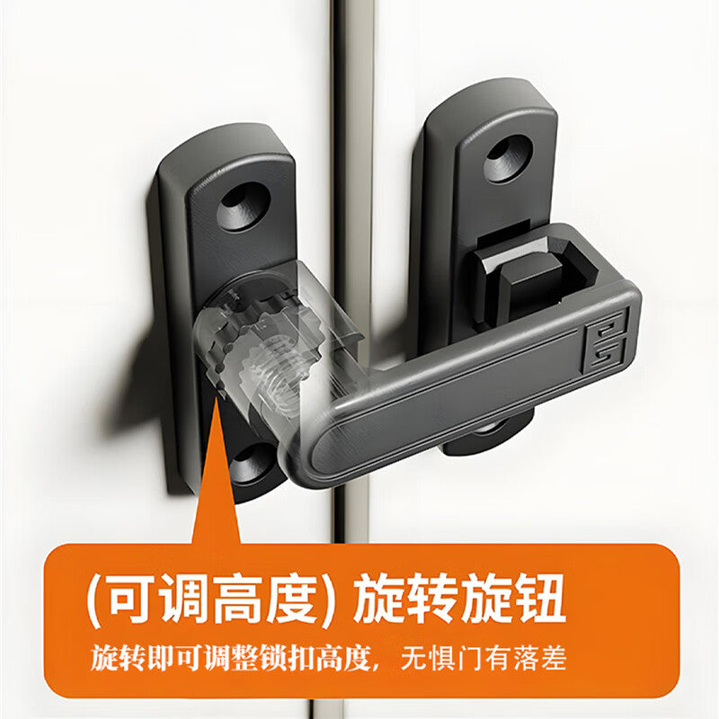 Dipur no-drill bolt door latch for bathroom sliding door lock, anti-theft door lock, buckle, toilet latch