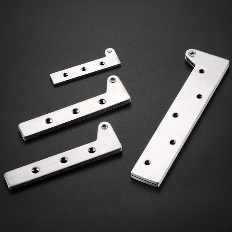 Deqi Stainless Steel Chicken Beak Hinge, Side-Swivel Window Hinge, Revolving Door Hinge, L-Shaped Hinge Door and Window Hinge Accessories, Large Size
