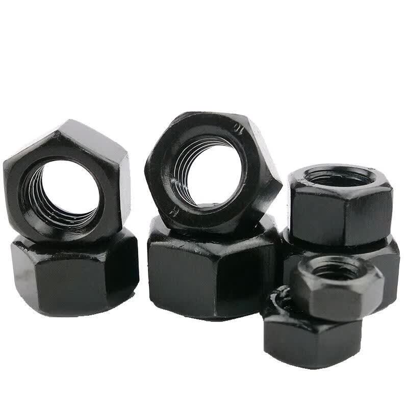 Yixuan Tools High-strength Hexagonal Nuts, Grade 8 Blackened and Quenched Type A, M12, 150 pieces