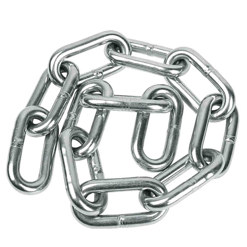 Bingyu BX-1 304 Stainless Steel Chain, Long Link Chain for Bicycle Warehouse Doors, Diameter 5mm, Length 1 meter (Multiple photos taken without cutting).