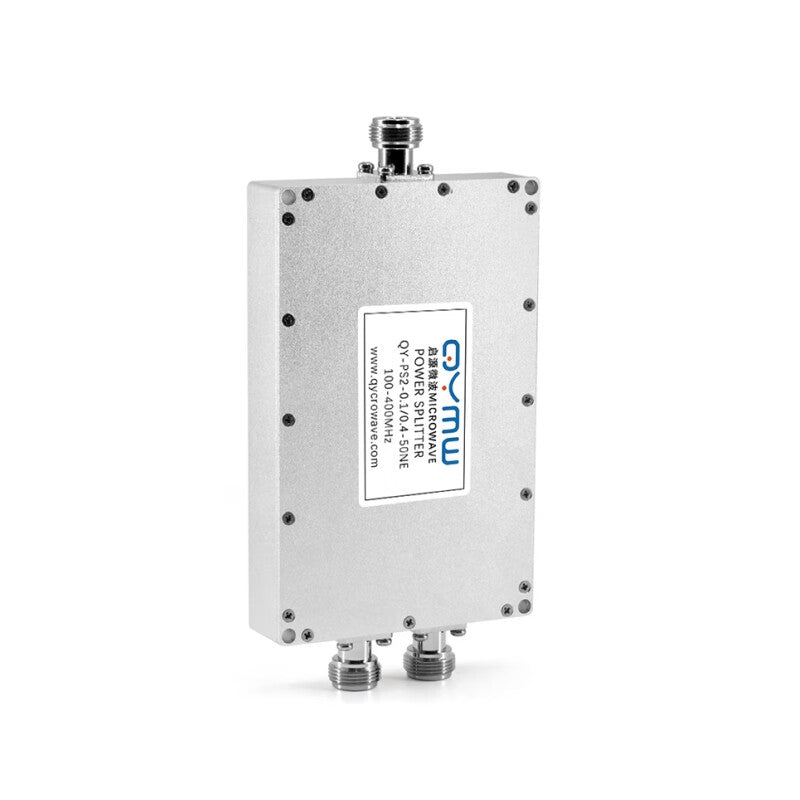 QYMW Microstrip Power Divider 1-to-2 RF Splitter 100-400M N-type Power Divider 0.1-0.4G/50W