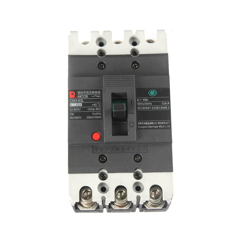 Changshu 3P 63A Molded Case Circuit Breaker, 35kA Capacity