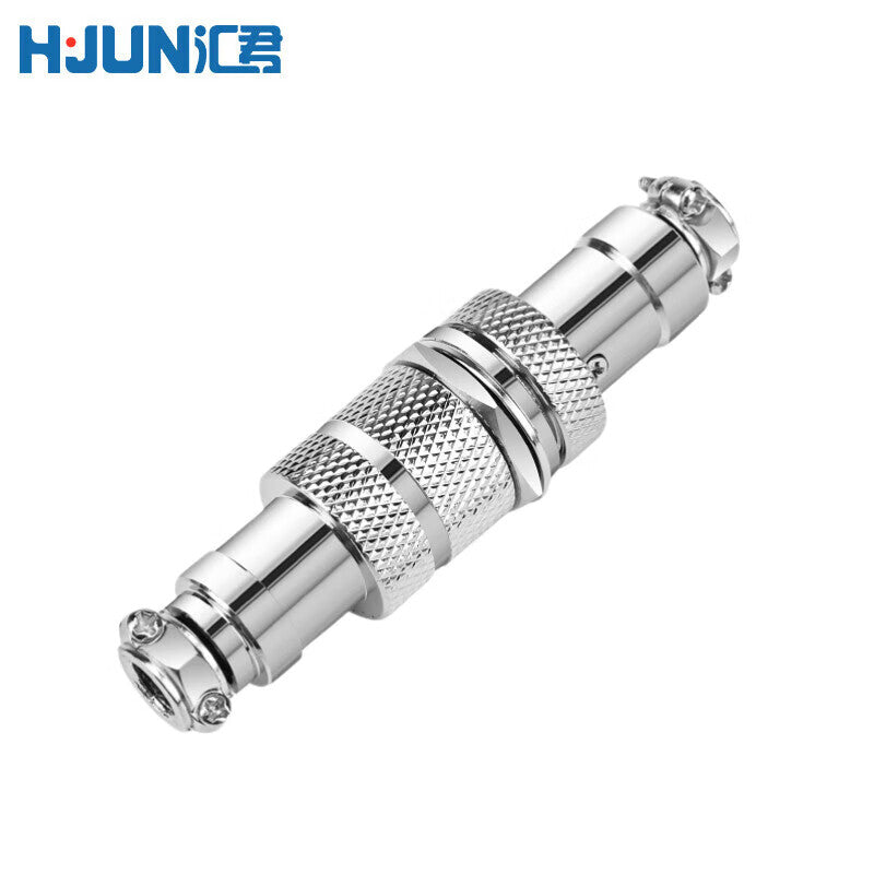 Huijun GX16 Aviation Plug and Socket Wire Connector, Fixed, Butt-on, Solderable, 16mm Opening, GX16 Butt-on Type - 8-pin