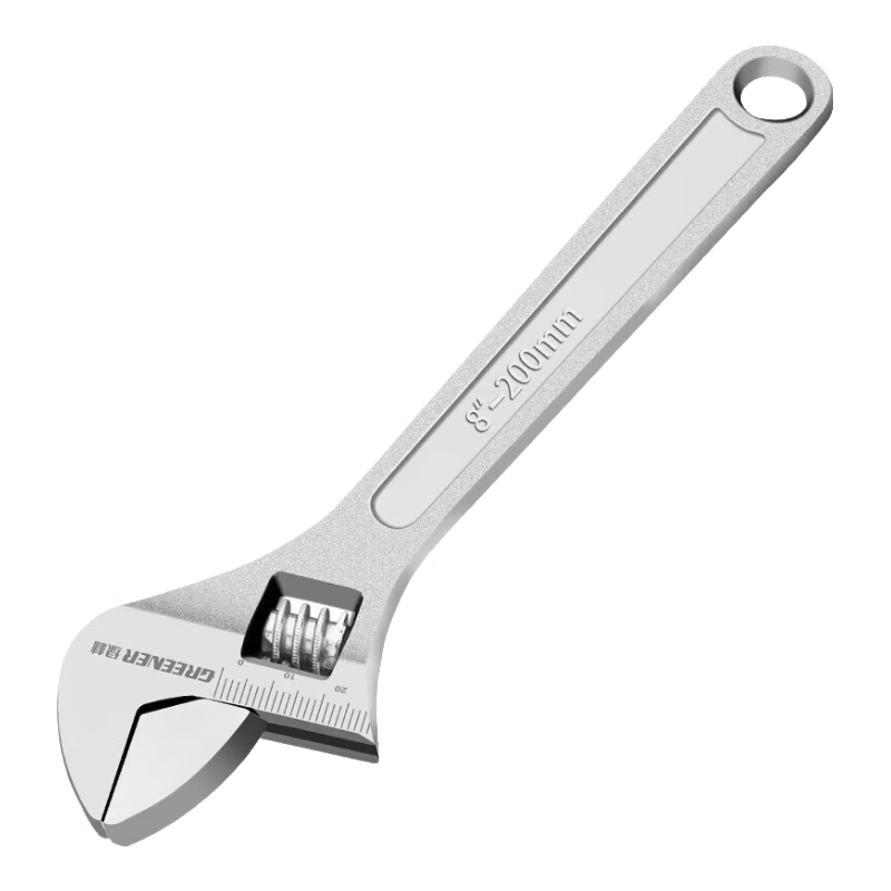 Greener Adjustable Wrench 8-inch Tool Set Universal Bathroom Wrench with Large Opening and Light Handle