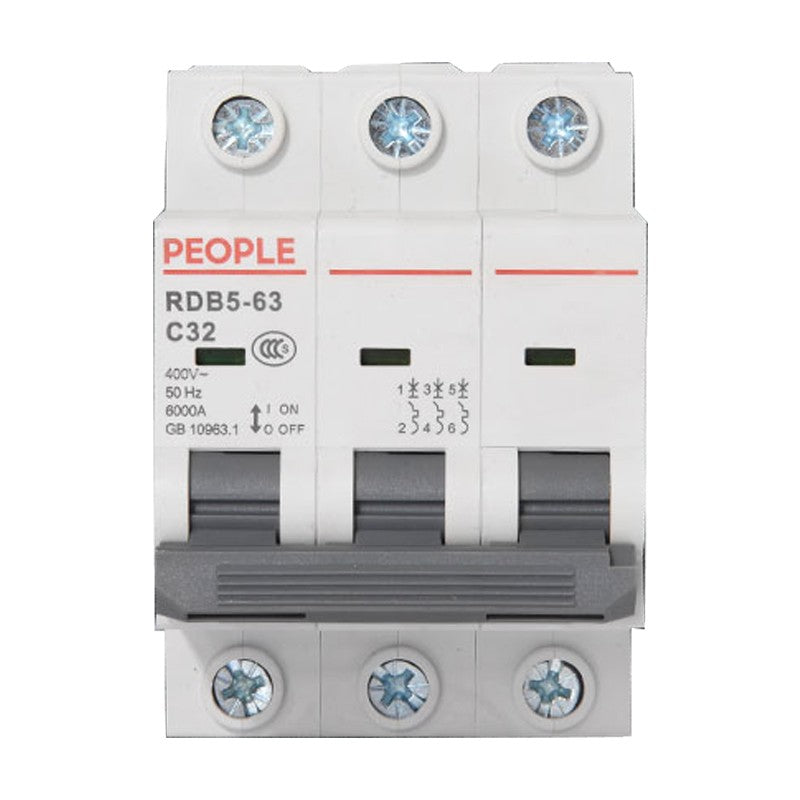 PEOPLE RDB5 Air Switch Circuit Breaker 3P 40A with Leakage Protection