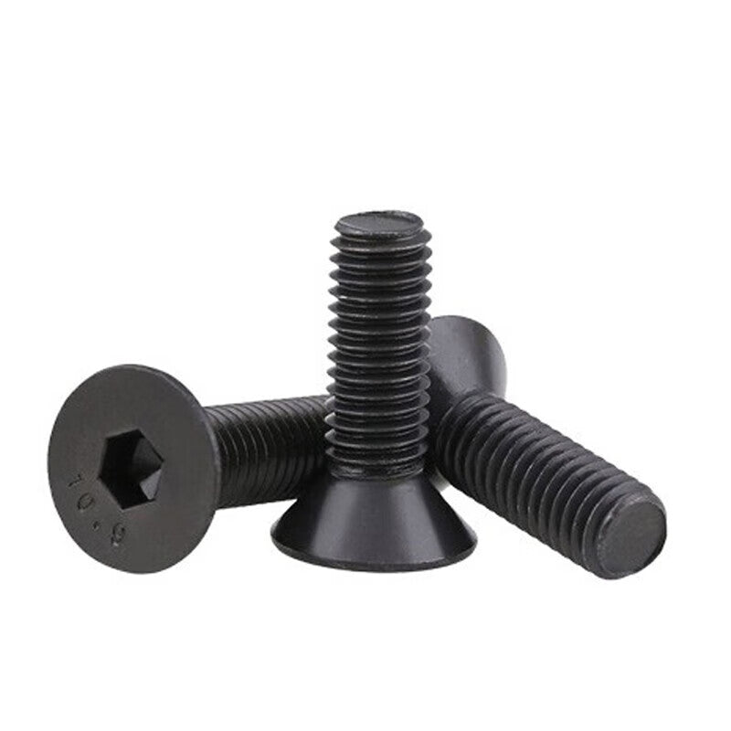 Winstein 10.9 grade blackened (quenched) countersunk head hex socket head cap screws M16*30 (10 pieces) Flat head bolts and screws DIN7991 WSX161