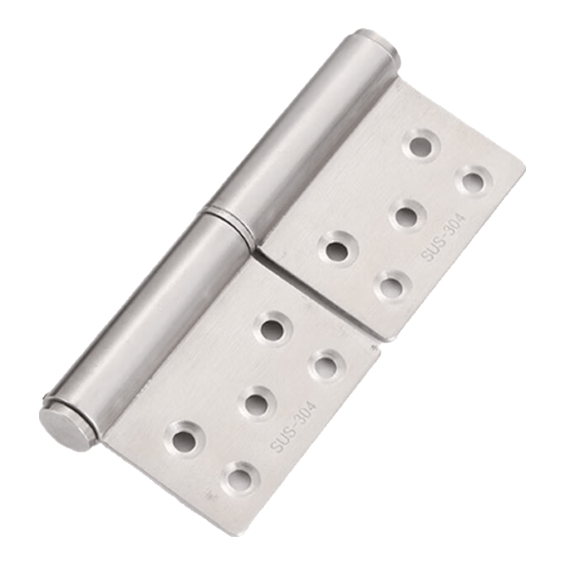 Thickened stainless steel flag-shaped detachable hinge for bathroom doors and windows with high-speed wheel, 5 inches x 3.5 x 2.0 mm thick.