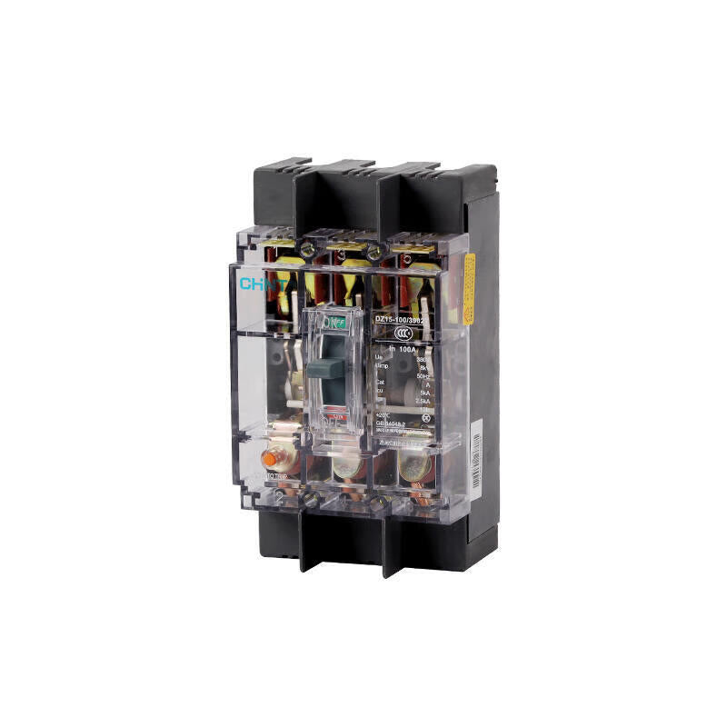 Chint molded case circuit breaker; DZ15-40/3902 40A transparent