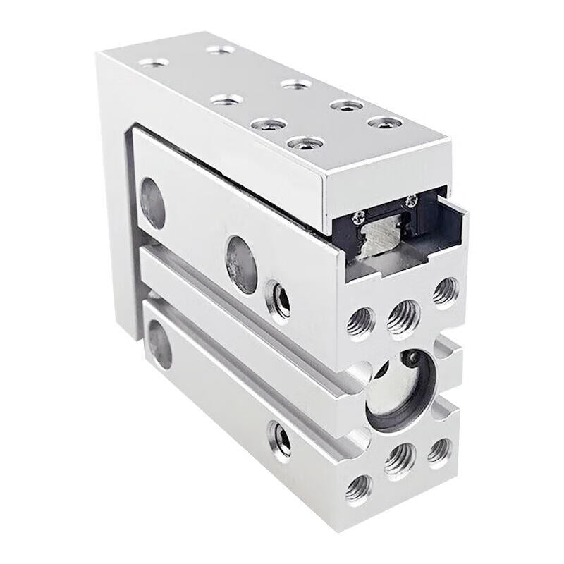 AirTAC side rail type precision slide cylinder, double acting, with magnet ring; HLH10X25S