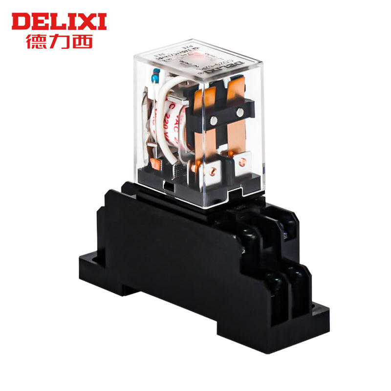 DELIXI ELECTRIC CDZ9-62PL intermediate relay small electromagnetic relay DC24V 10A wide 8 feet (with base)