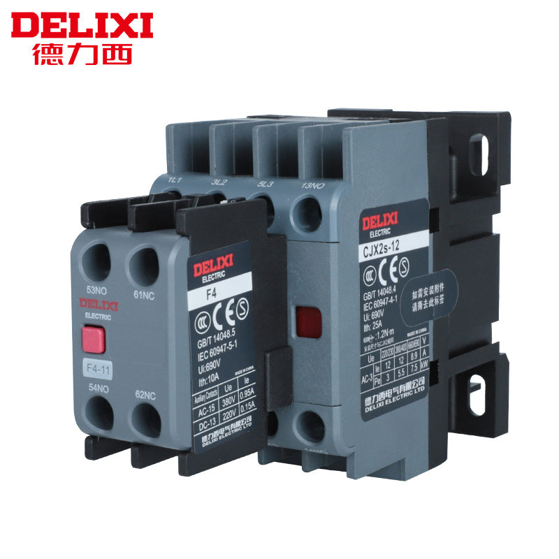 Delixi AC contactor auxiliary contact F4-22/31 with CJX2S CJX2 contactor F4-11