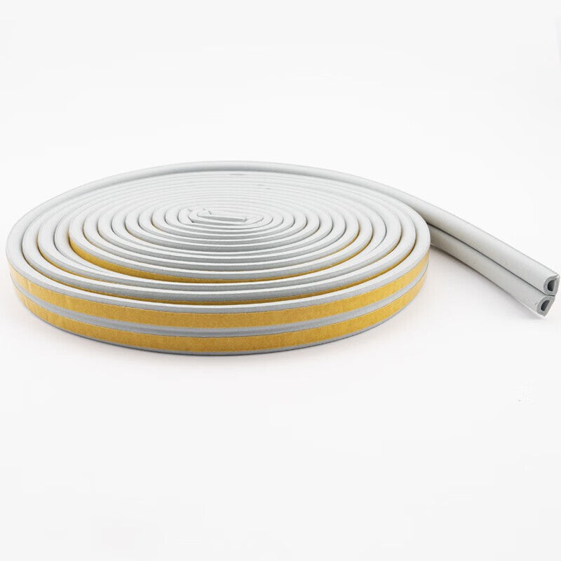 Haisdike HKLJ-18 Door and Window Sealing Strip for Soundproofing and Preventing Air Leakage in Sliding Glass Windows; Thermal Insulation Strip, Type D, 9*6mm, Gray, 10 Meters