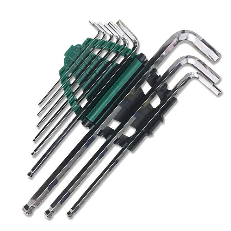 SATA 9-piece extra long ball head hexagon wrench set 1.5-10mm; 09101