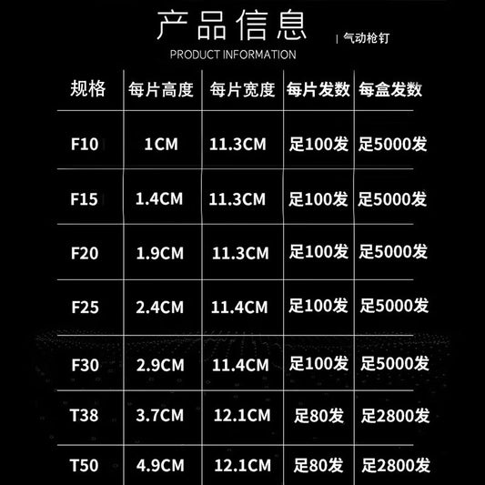 Jin Gu Lao nail gun, pneumatic nail gun, nail gun, nail gun, straight nail T50 [2800 rounds] KZS-1157