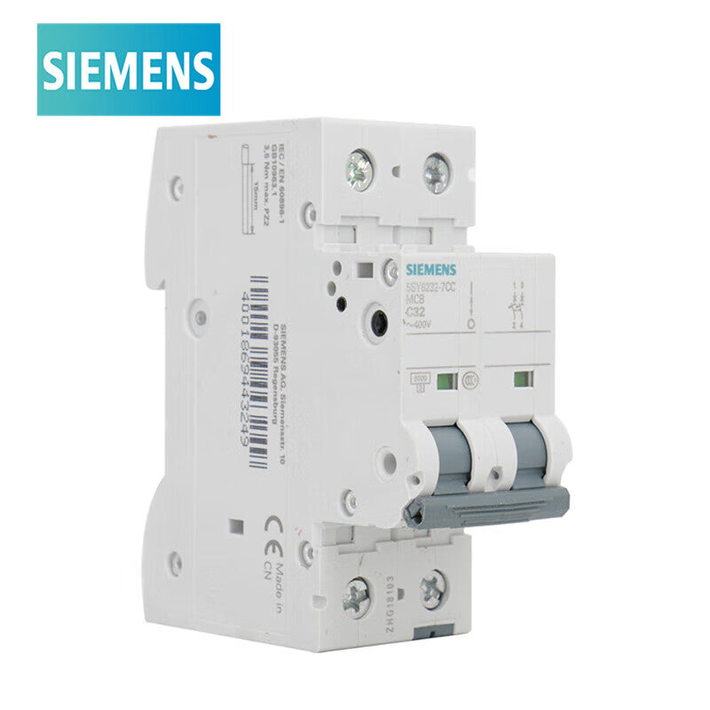 Siemens 5SY6232-7CC Circuit Breaker Type C 32A 2P 6KA