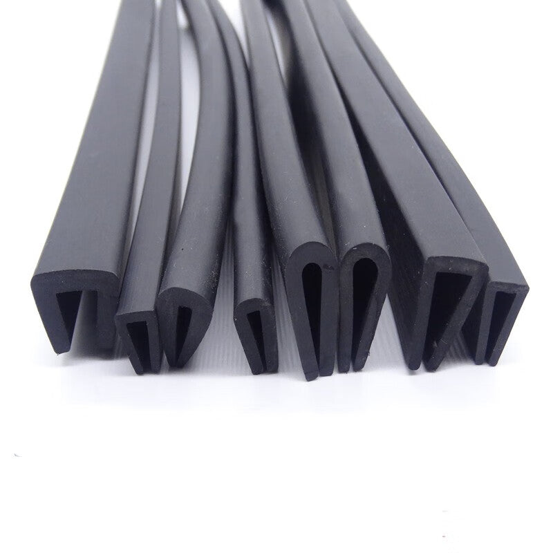 Kangze Runhe U-shaped rubber anti-collision strip, rubber steel plate strip, glass inlay sealing strip