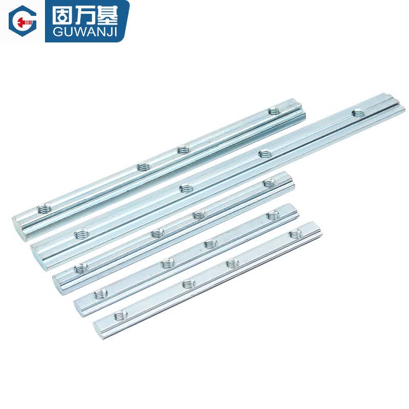 Guwanji GWJ-175 Profile Straight Connector, Aluminum Profile Straight Connector Splicing and Fixing Parts, National Standard, European Standard, Extended Groove, National Standard 40 Type - M6 [2 pieces]