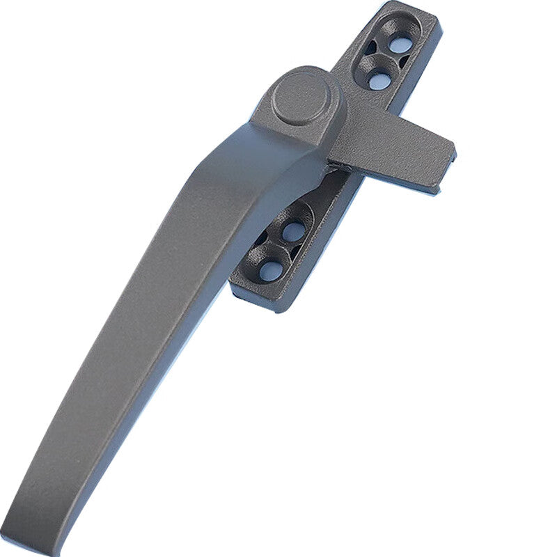 Deyu Window Handles, Type 50 Zinc Alloy Single-Point Casement Window Handle, Outward-Opening Window 7-Shaped Window Lock, Curtain Wall Hanging Window Handle, Dark Gray Left Handle