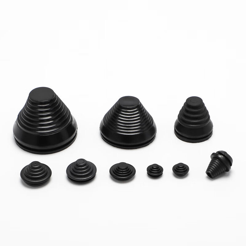 Ren Dian Environmental Protection Tower-Shaped Sealing Ring, Pagoda-Shaped Cable Protector, Rubber Tapered Threaded Cap Cable Pass-through Coil, Environmental Protection Tower-Shaped Opening 50mm (10 pieces)