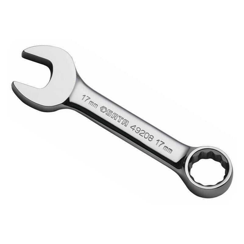 SATA 49205 Dual-Purpose Short Wrench – Fully Polished, 14mm