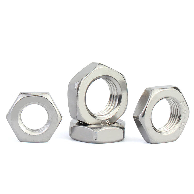 Jinenchi Stainless Steel Hexagonal Thin Nuts M33*2, 16mm Thick (5 pieces/box)