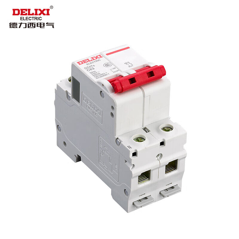 Delixi air switch small circuit breaker switch main switch DZ47s C type 2P 63A; DZ47SN2C63