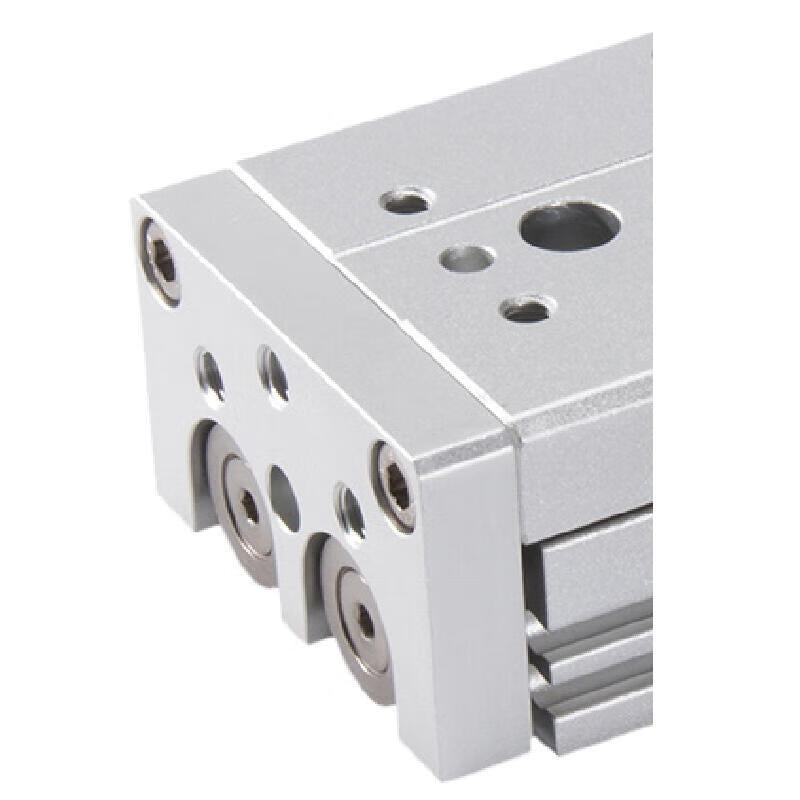 AirTAC double-axis precision slide cylinder, standard recirculating ball bearing, double acting, with magnetic ring; HLQ16X10S