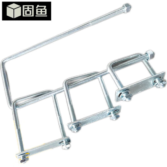 M6 galvanized right-angle U-bolts, U-screws, square tube fixing clips, square hoops, pre-embedded connecting parts, square 6*62*120, single clip, 3 pieces.