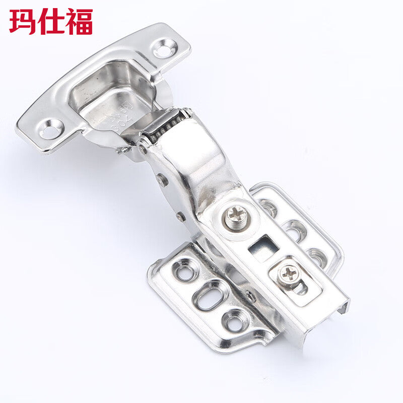 Masford 304 Stainless Steel Cabinet Door Hinges, Wardrobe Door Airplane Hinges, Damping and Buffer Hinges, Stainless Steel Hinges, 2.0MM Fixed - Straight and Bend [Package includes screws]