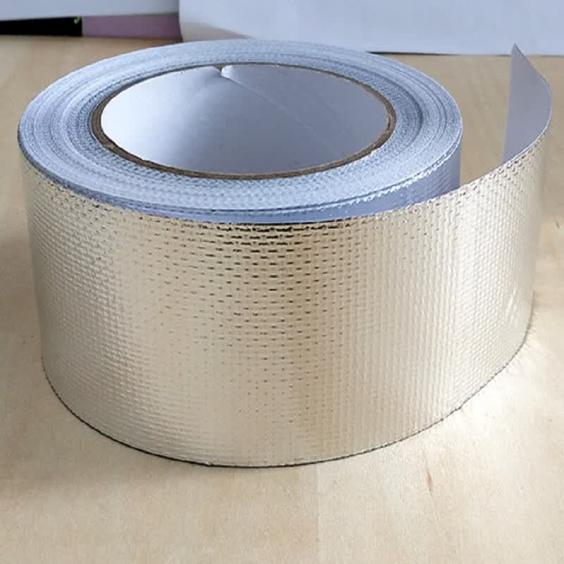 XINHENGDA Thickened Fiberglass Cloth Aluminum Foil Tape, High Temperature Resistant Tin Foil Paper, Thermal Insulation, Waterproof and Sunproof Adhesive Strip, 10cm wide * 25m long, one roll
