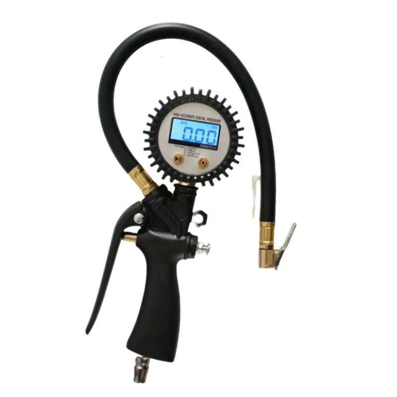 Orange Central Digital Tire Pressure Gauge, High-Precision Vehicle Tire Pressure Gauge for Inflating, Deflating, and Pressure Measurement