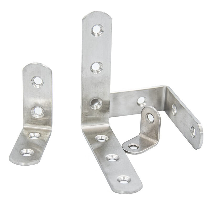 Haisdic Stainless Steel Corner Brackets, 90-degree Right Angle Corner Brackets, L-shaped Corner Brackets, Fixing Brackets (with mounting screws), Size 6, 65×65×20mm (10 pieces), HKW-269