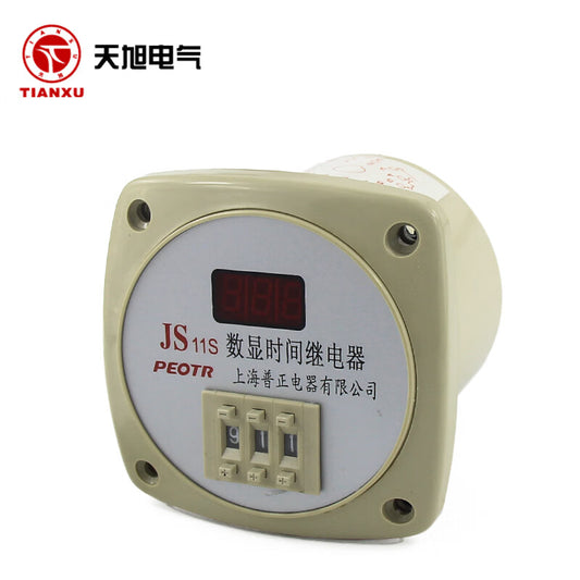 PEOTR JS11S Multifunction Digital Display Time Relay Timer AC220V