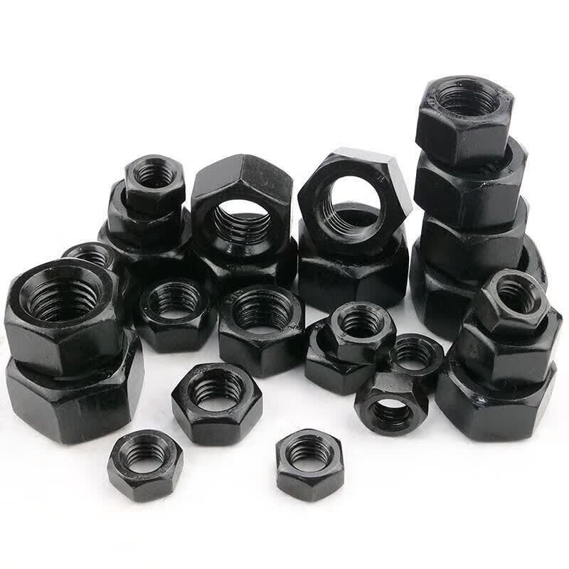 Yixuan Tools High-strength Hexagonal Nuts, Grade 8 Blackened and Quenched Type A, M12, 150 pieces